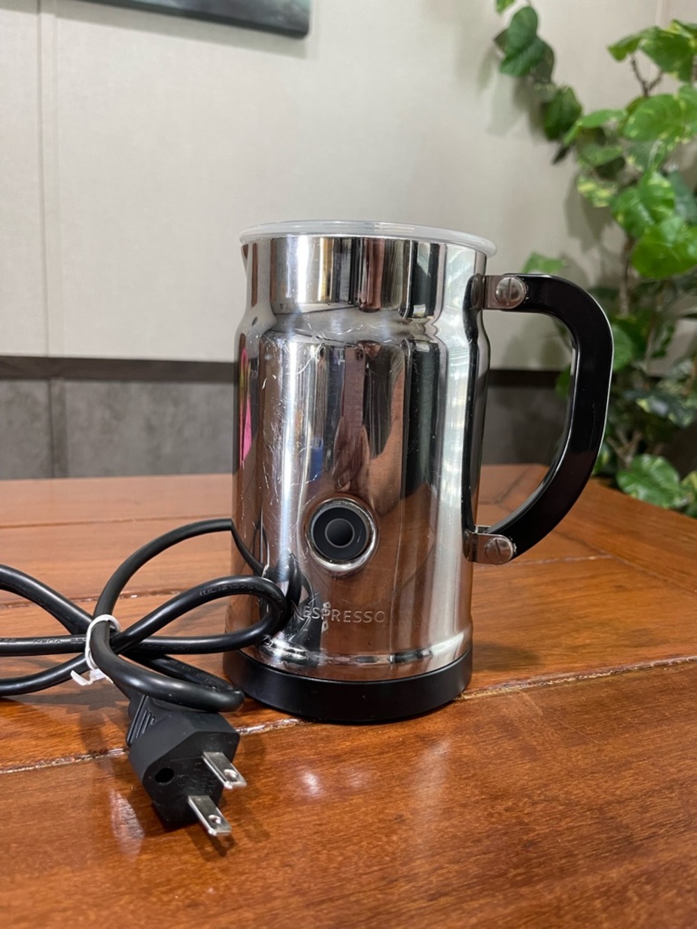 Nespresso Silver and Black Electric Milk Frother